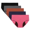 thumbnail image 3 of Cameland 5PC Period Underwear for Women Seamless Panties for Women Mid Waist Solid Menstrual Leak Proof Physiological Underpants, 3 of 9