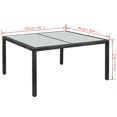 thumbnail image 4 of vidaXL 7 Piece Outdoor Dining Set with Cushions Poly Rattan Black, 4 of 4
