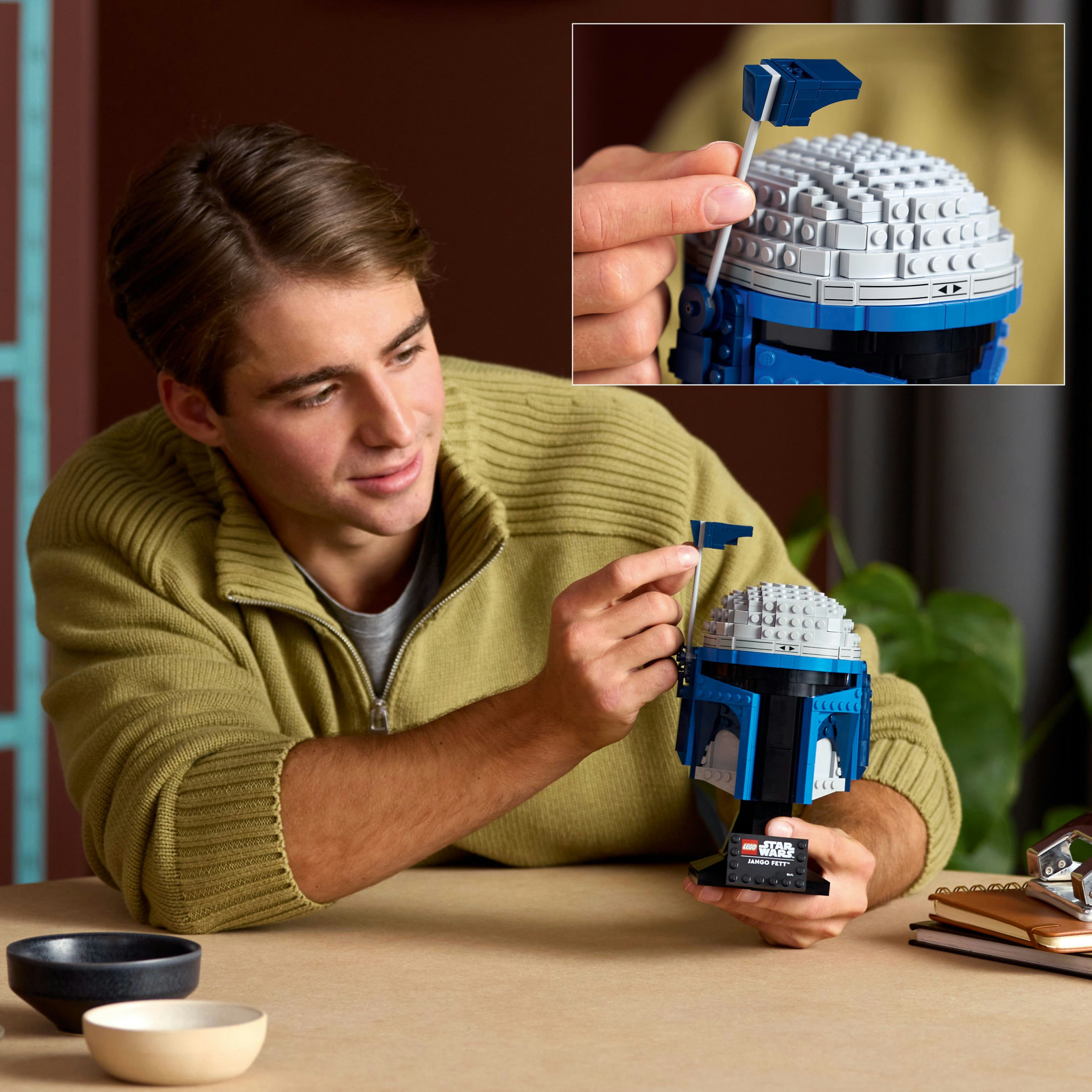 LEGO Star Wars Le Casque de Jango Fett , Ensemble de Modèle à Construire pour Adultes 75408