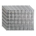 thumbnail image 1 of Fasade Decorative Vinyl Backsplash Panel 18in x 24in 5 Pack Crosshatch Silver, 1 of 6