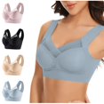 thumbnail image 1 of Timegard Womens 3pc Wireless Bra Mesh Back Smoothing Full Coverage High Support Comfort Thin Bralette, 1 of 6