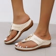 thumbnail image 2 of Women‘s Wedge Flip Flops With Arch Support Casual Summer Open Toe With Arch Support Wedge Sandal, 2 of 9