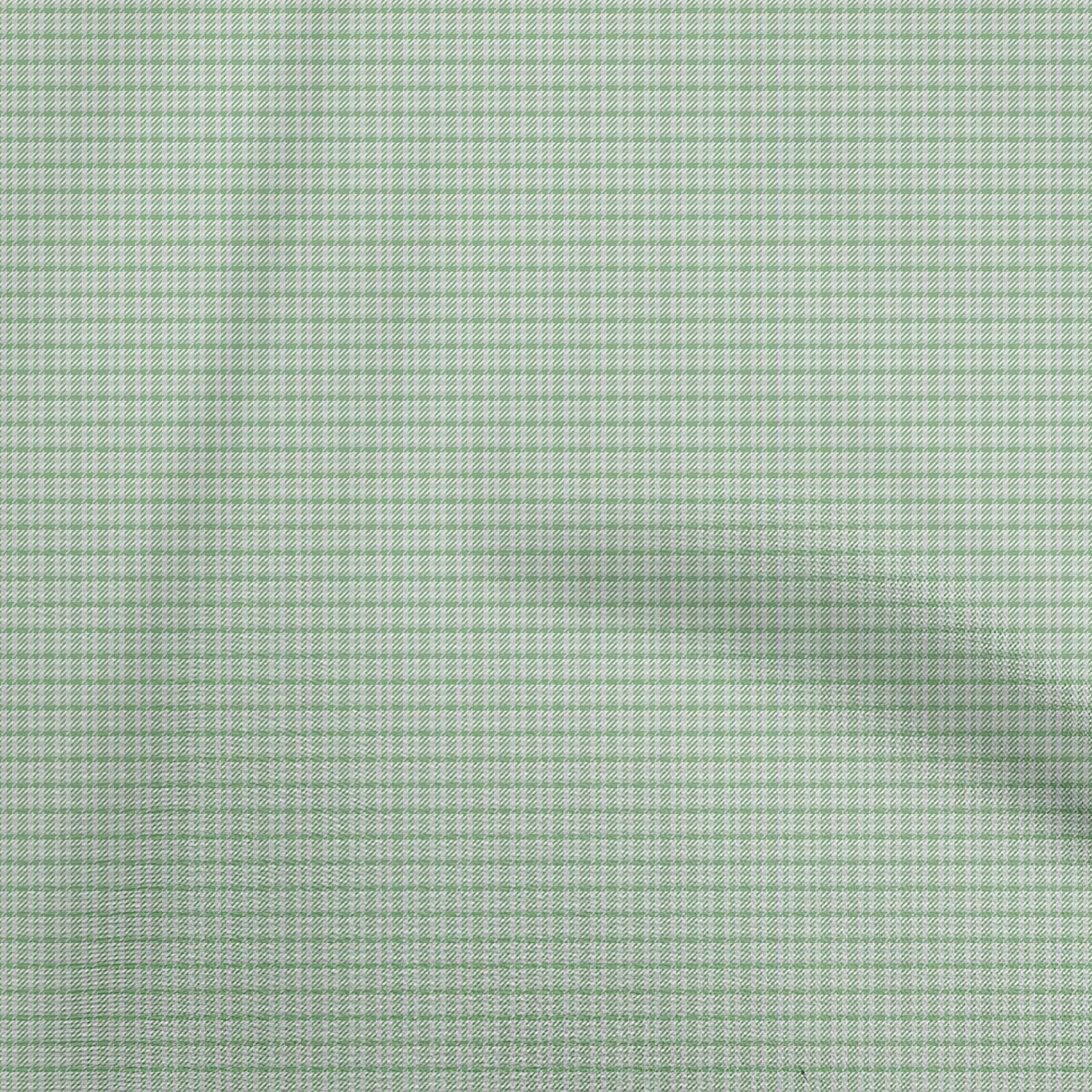oneOone Cotton Poplin Light Green Fabric Check Houndstooth Sewing Craft Projects Fabric Prints By Yard 56 Inch Wide