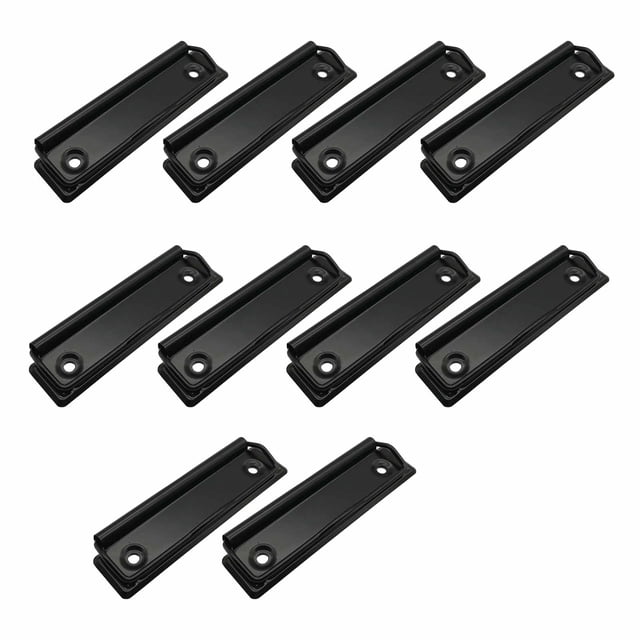 Decodeary 10pieces Set Office Rubber Mountable ,Ensuring Organization Alloy Office Essential Clips With Handle Stationery 10CM no rubber