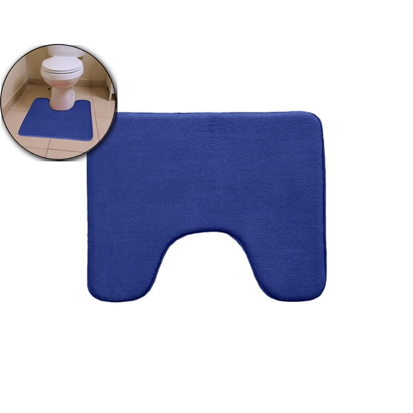 Dvruxg Soft Foam Bath Mat, U Shape Toilet Rug, Machine Washable Velvet Fleece Carpet for Bathroom Safety & Comfort Enhancement