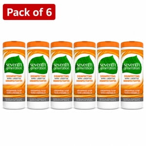 Seventh Generation Lemongrass Thyme Scent Désinfecter les Wipes, 35ct (Boîte de 6)