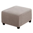 thumbnail image 1 of SUTENGDA Square Ottoman Cover Soft  Stretch Jacquard Ottoman Slipcovers Waterproof Non Slip Footstool Protect With Elastic Bottom Machine Washable-Primary color, 1 of 7