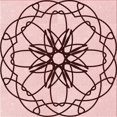 thumbnail image 1 of Ahgly Tapis d'Intérieur Lavable en Machine Carré Transitionnel Rose Clair, 4 Pieds Carré, 1 of 7