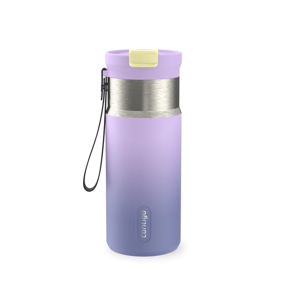 Bouteille d’eau isolée en acier inoxydable Contigo DualSip avec couvercle à double sens, 473 ml (16 oz) – 100 % antifuite, compacte, sans BPA, sans plomb, lavable au lave-vaisselle