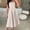 01 Beige, variant on Weiqiqre Casual Dresses for Women Spaghetti Strap Bustier Midi Dress Low Cut Flowy Pleated Hem Formal Dresses with Pockets