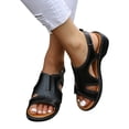 thumbnail image 4 of Sandales d'Été pour Femmes, Pantoufles Décontractées, Chaussures Romaines à Bout Ouvert, Compensées Décontractées, 4 of 9