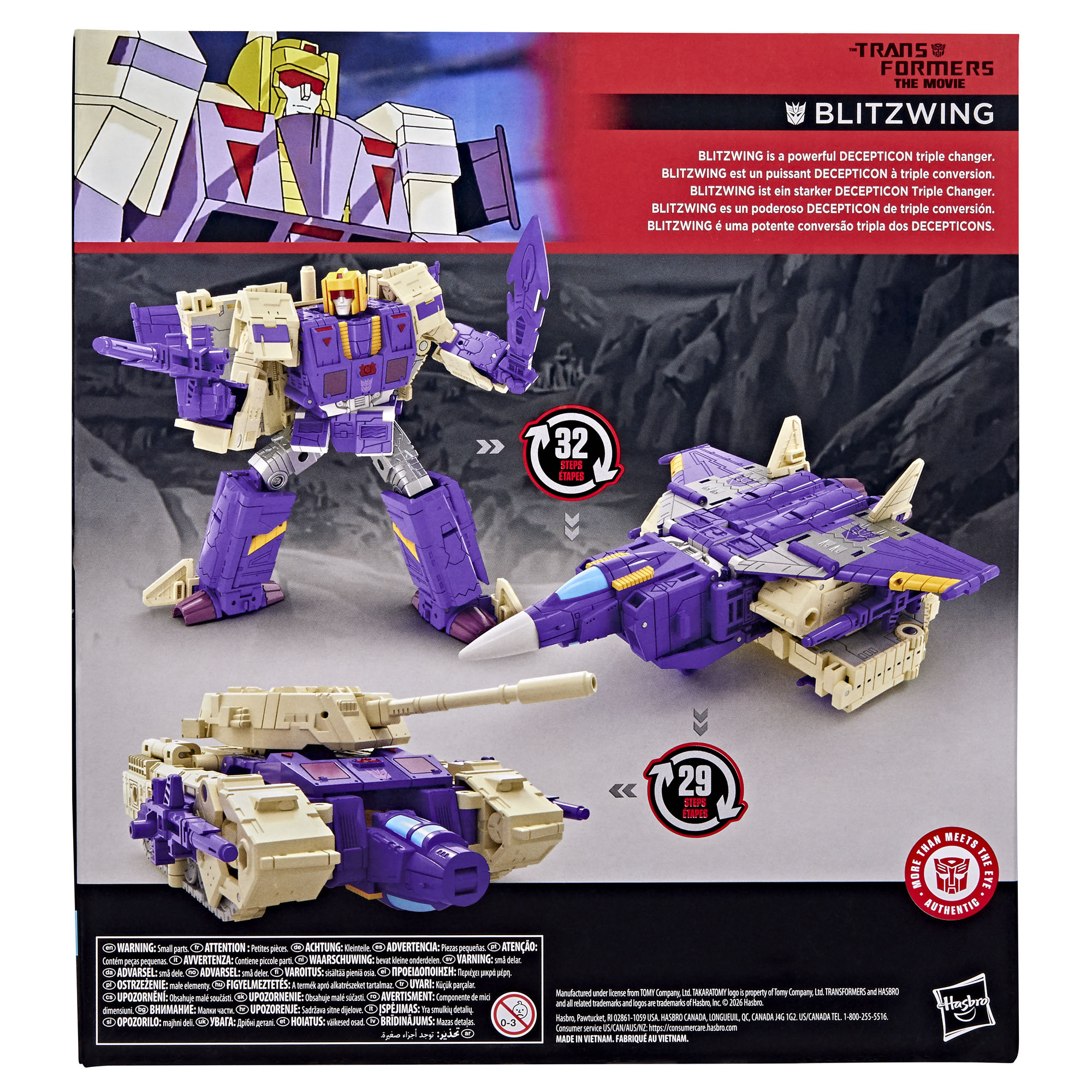 Transformers Studio Series Leader Class The Transformers: The Movie Blitzwing Action Figure