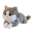 thumbnail image 1 of Binwennn Peluche de Chat Pondérée Jouet de Chat Réaliste Coussin Décoratif Gris Peluches Pondérées pour Enfants et Adultes, 1 of 3