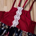 thumbnail image 4 of Gupgi Baby Girls Summer Sleeveless Dress Sweet Floral Lace-up Pleated Sundress, 4 of 6