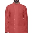 thumbnail image 2 of Atasi Cotton Slub Mens Kurta Solid Button Down Long Sleeve Indian Partywear, 2 of 5