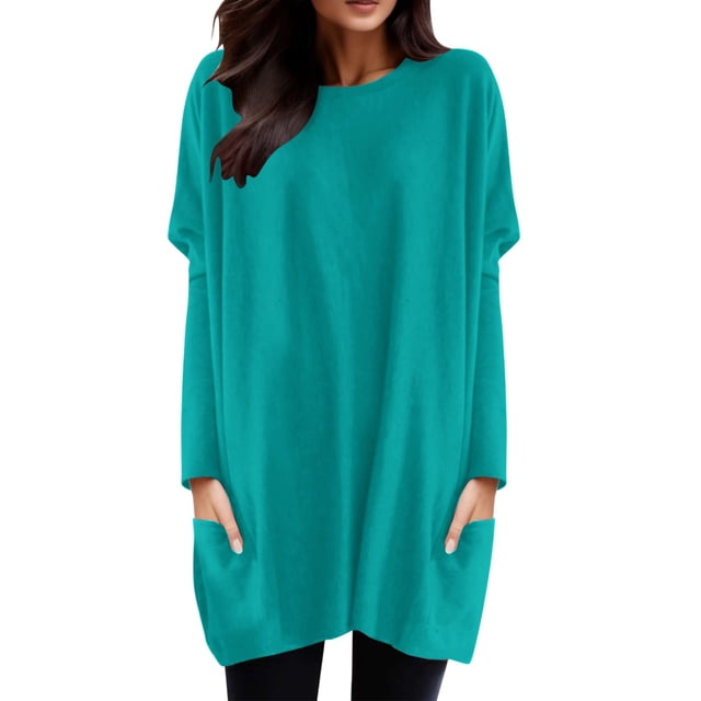 T-Shirts pour Femmes Décontractés Confortables T-Shirts Femmes Manches Longues Chaleur Manches Longues Col Rond Col Roulé Chemise à Manches Longues Femme Chandails de Compression à Manches Longues pour Femmes Hauts avec Bouffant