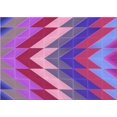 thumbnail image 1 of Ahgly Tapis Rectangulaire Lavable en Machine Intérieur Transitionnel Moyen Violet Rouge Rose, 6 Pieds x 9 Pieds, 1 of 7