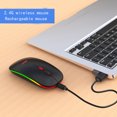 thumbnail image 4 of Wireless Bluetooth Mouse, Rechargeable USB Optical Mouse, LED Slim Mode 2.4G Wireless Mouse for Laptop, PC, Mac OS, Android, Windows, 4 of 5