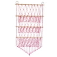 thumbnail image 1 of Luzkey Stuffed Animal Hammock Stuffed Toy Net Toy Storage Boho Macrame Three Layers Hanging Storage Net Organizer Holder for Bedroom Pink, 1 of 7