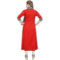 thumbnail image 1 of Bimba Kurta Ethnique en Rayonne Rouge pour Femmes Indiennes avec Foulard - 10, 1 of 4