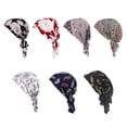 thumbnail image 3 of Chemo Chapeau Impression Foulard Femmes Coton Musulman Turban Stretch Cheveux Perte Liée Baotou Chapeaux, 3 of 8