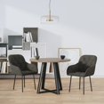 thumbnail image 1 of vidaXL Chaises de Salle à Manger d'Intérieur 2 Pcs - Velours Gris Foncé, 1 of 5