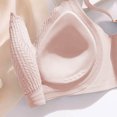 thumbnail image 4 of VEKDONE Woman's Embroidery Back Buckle Thin Style Ventilate Bra Without Steel Rim Pink L, 4 of 5