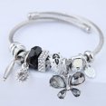 thumbnail image 1 of Femmes en Acier Inoxydable Cristal Papillon Breloques Bracelets Fil Câble Strass Disco Boule Ouvert Manchette Réglable Bracelet Bijoux, 1 of 4