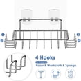 thumbnail image 4 of Dish Rack in Sink Non Porous Soap Box, Stainless Steel, Black Bathroom Drain, Wall Mounted Bathroom Soap Net, Soap Pan Basket, Soap Holder Stainless Steel Dish Rack, 4 of 9