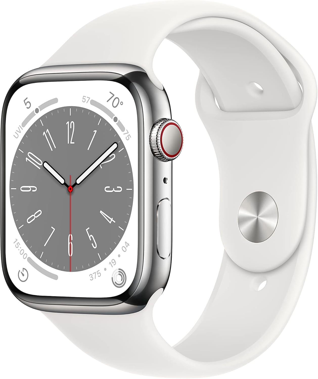 Refurbished Apple Watch Series 8 Stainless Steel 41mm A2772 (GPS + Cellular) Silver (Grade A)