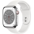 thumbnail image 1 of Remis à Neuf Apple Watch Series 8 Acier Inoxydable 41 mm A2772 (GPS + Cellulaire) Argent (Grade A), 1 of 1