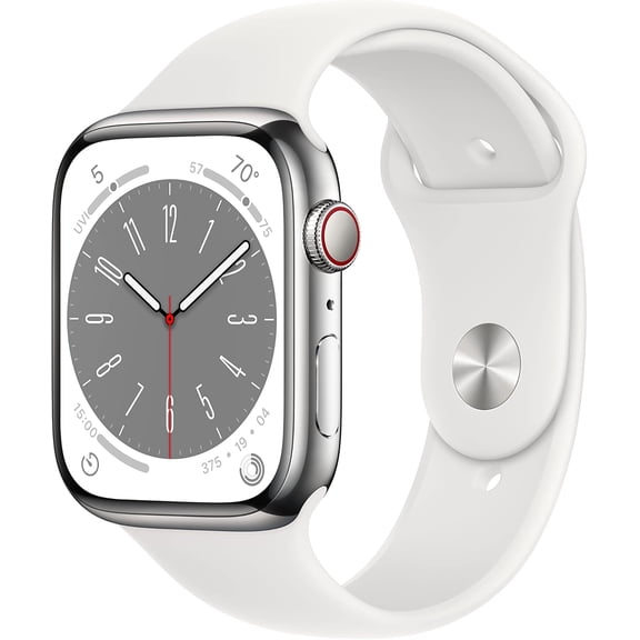 Refurbished Apple Watch Series 8 Stainless Steel 41mm A2772 (GPS + Cellular) Silver (Grade A+)