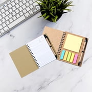 TIMIFIS Toilets Brush with Base Notepad and Notebook Office Study Supplies Kraft Paper Notepad Coil Book with Pen Notepad Student Office Notepad Tearable 5Ml Kitchen Gadgets
