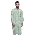 thumbnail image 1 of Atasi Kurta Traditionnel en Rayonne Imprimée à Col Mandarin pour Hommes Chemise Décontractée, 1 of 6