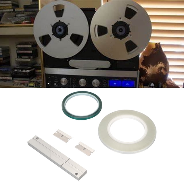 Tape Splicing Block Kit, Studio Grade 1/4 10 Inch Tape Splicing Set Compact Leader Tape for Reel To Reel Tape Recorder