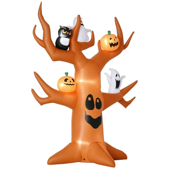 Outsunny 9' Inflatable Halloween Dead Tree Yard Decoration LED Light