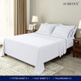 thumbnail image 2 of Subrtex Ensemble de Draps Doux en Coton et Tencel, 1600 Fils, Résistant aux Plis, 2 of 7