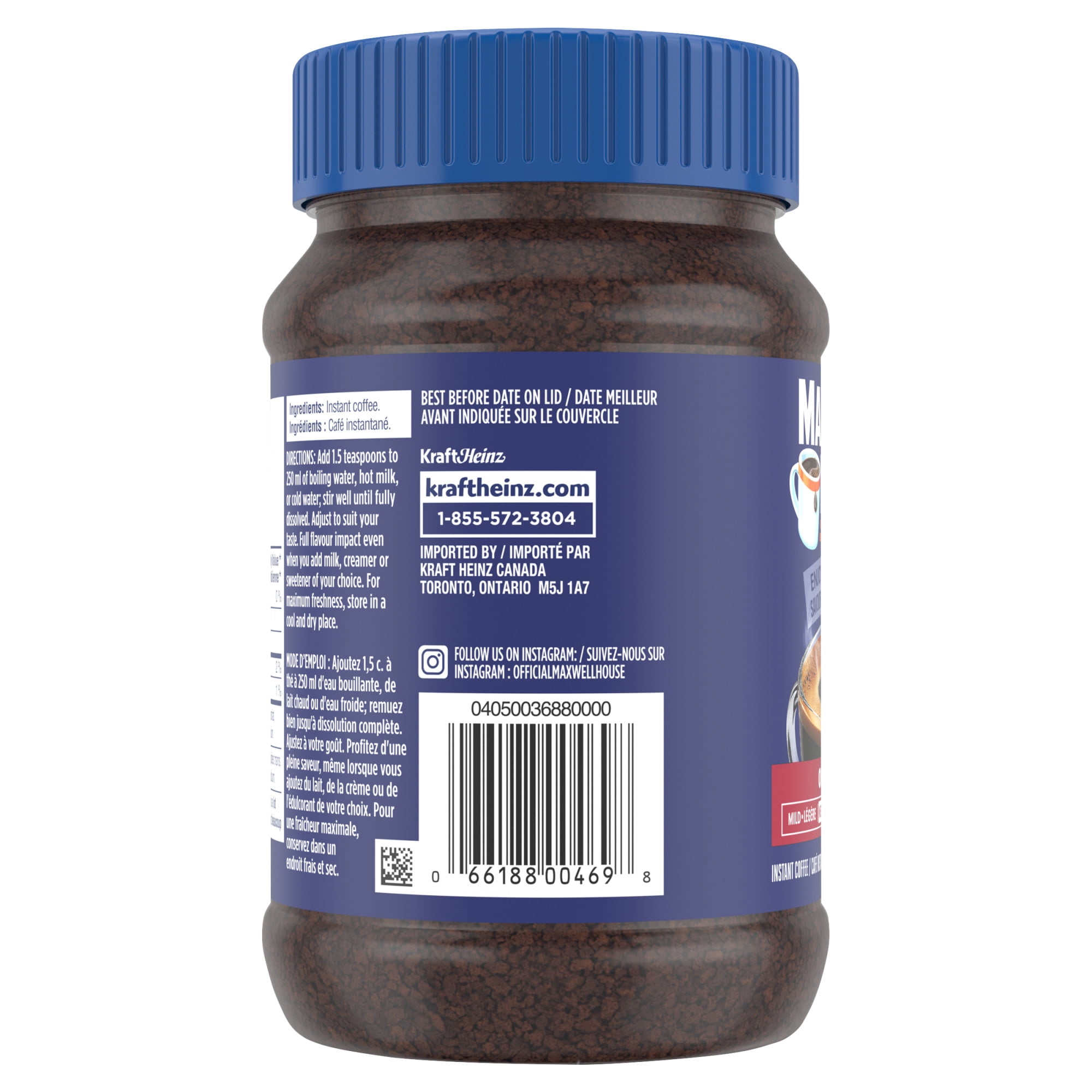 Maxwell House Original Roast Instant Coffee, 150 g Jar