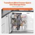 thumbnail image 2 of VEVOR 3 Tier 6 Shelf Blind Corner Pull Out Organizer Chrome Kitchen Cabinet Basket, 2 of 9