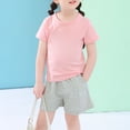 thumbnail image 2 of BOBOGOJP Girls' Solid Pull on Shorts (Black,5-6 Years), 2 of 5