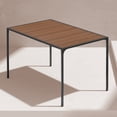 thumbnail image 1 of Homy Casa Modern Dining Table with Sturdy Metal Frame – Rectangular Desk Study Table for 4 Person, Espresso, 1 of 5