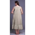 thumbnail image 4 of Bimba White38 Feuilles Florales et Dahlia Nuisette Sans Manches pour Femmes Coton Imprimé Vêtement de Nuit pour Dames Tenue de Sommeil Très Grand, 4 of 6