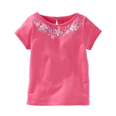 OshKosh B'gosh Baby Girls' Embellished Jesery Tee, 9 Months