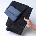thumbnail image 5 of QHFBli Jeans Coupe Bottillon pour Hommes Jeans en Denim Extensible Coupe Ajustée pour Hommes Pantalons à Jambe Fuselée Confortables pour Style Moderne et Tenue Décontractée de Tous les Jours avec Noir 36, 5 of 5