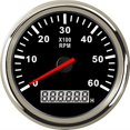 thumbnail image 1 of 85mm Marine Tachometer 3000 4000 6000 RPM Tacho Meter Gauge Red Backlight With LCD Hour Meter For Car Boat Truck Auto 12V/24V ,Wide Applicability, 1 of 7