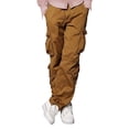 thumbnail image 1 of Pantalon Cargo Décontracté pour Hommes, Coupe Décontractée Confortable, Multi-Poches, Style Armée Sauvage, 1 of 1