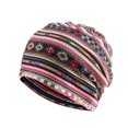 thumbnail image 1 of Tuque Décontractée Style Bohème Hijab Musulman Turban Extensible Mode Bonnets de Protection des Oreilles Accessoires de Coiffure Bonnet Rose Rouge à Rayures, 1 of 6