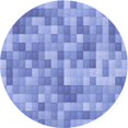 thumbnail image 1 of Ahgly Company Machine Washable Indoor Round Transitional LightSkyBlue Area Rugs, 3' Round, 1 of 7