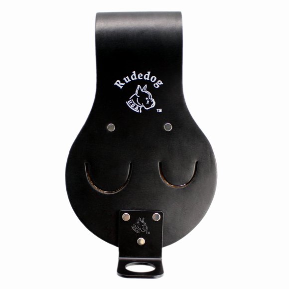 Spud Wrench & Sleever Bar Holder - Premium Black Leather - Rudedog USA #4006