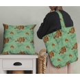 thumbnail image 5 of Soimoi Green Rayon Crepe Fabric Text & Europe Map Travel Print Fabric by the Yard 46 Inch Wide, 5 of 5